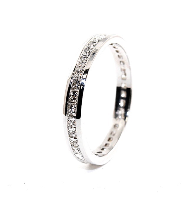 Princess Cut Channel Set Diamond Eternity Band